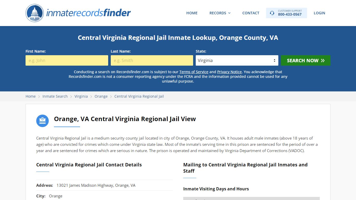 Central Virginia Regional Jail Roster & Inmate Search ...