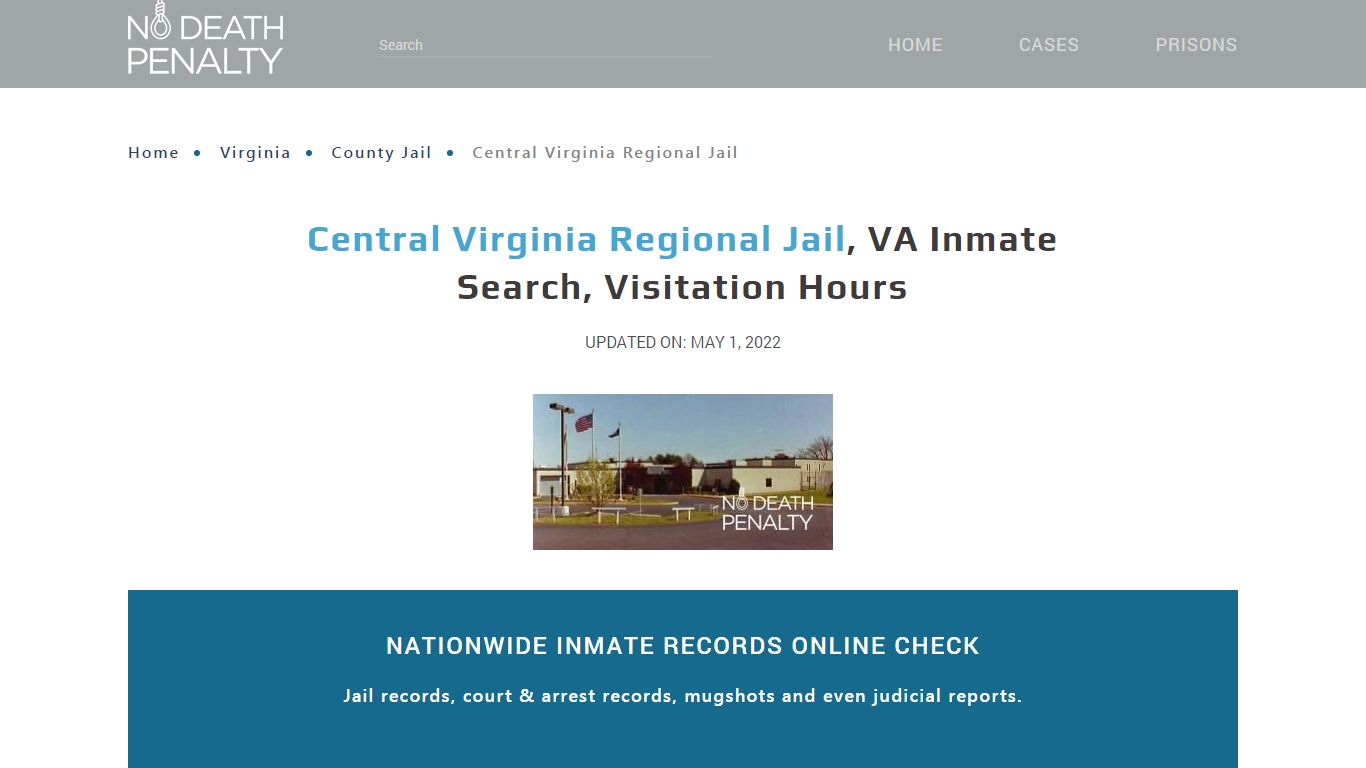 Central Virginia Regional Jail, VA Inmate Search ...