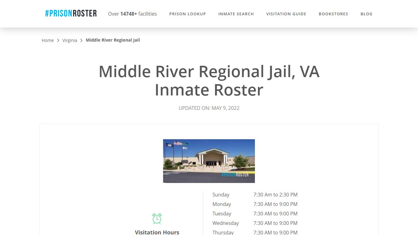 Middle River Regional Jail, VA Inmate Roster
